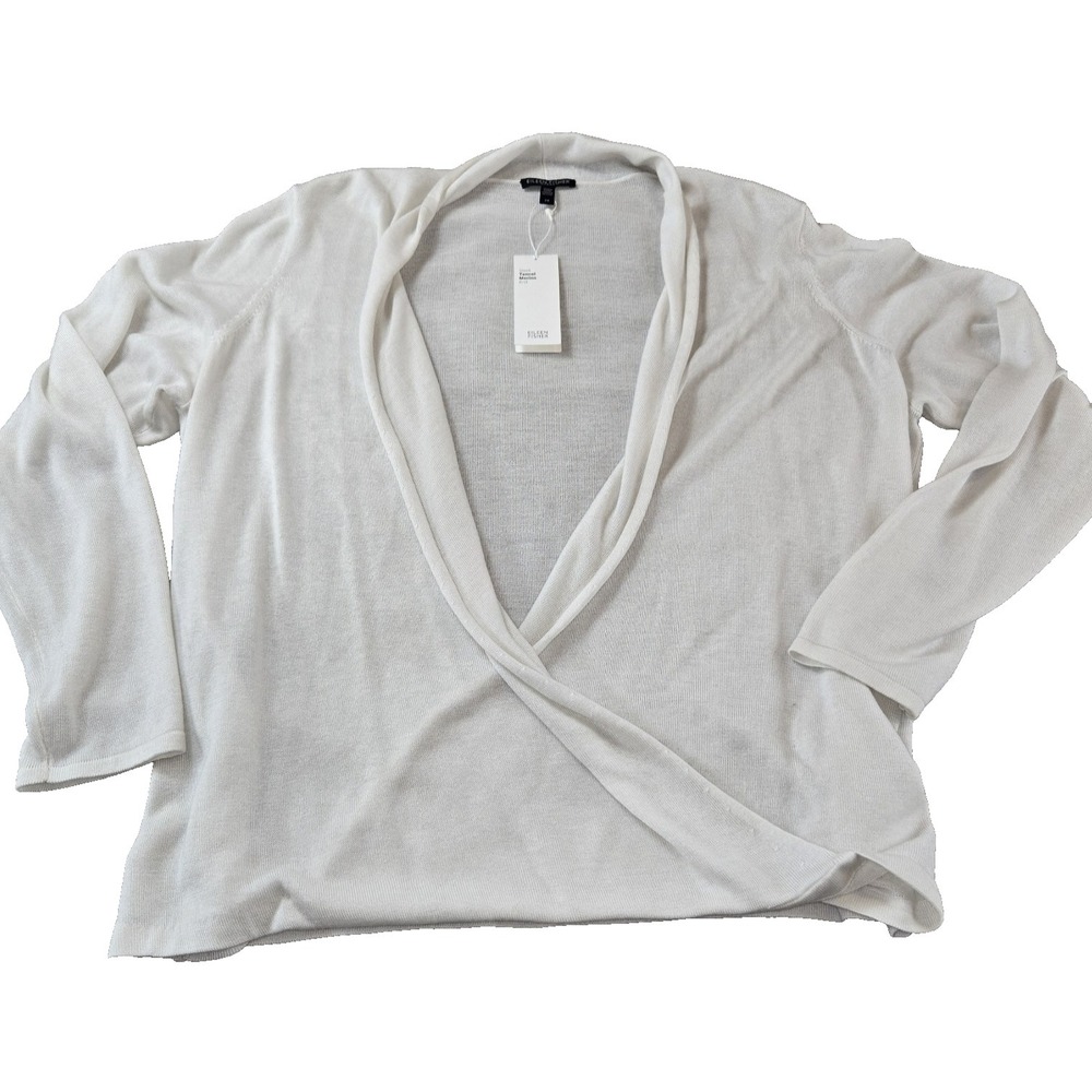 NWT Eileen Fisher Women's Sweater Sleek Tencel Merino Wool Knit Lightweight 2X - Picture 4 of 11